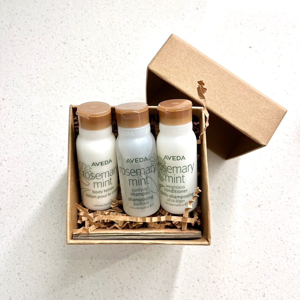 Aveda Rosemary Mint Shampoo Conditioner Lotion Travel Size Gift Set